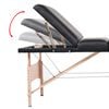 vidaXL Massageliege 3-Zonen mit Hocker Klappbar 10 cm Sitz Schwarz