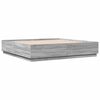 vidaXL Bettgestell Grau Sonoma 200x200 cm Holzwerkstoff