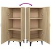 vidaXL Sideboard Sonoma-Eiche 34,5x34x90 cm Holzwerkstoff