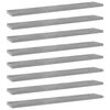 vidaXL B&uuml;cherregal-Bretter 8 Stk. Betongrau 60x10x1,5 cm Holzwerkstoff
