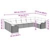 vidaXL Gartensofa-set Schwarz Poly-Rattan