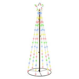 vidaXL LED-Weihnachtsbaum Kegelform Mehrfarbig 108 LEDs 70x180 cm