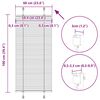 vidaXL Plissee Hellgrau 60x100 cm Stoffbreite 59,4 cm Polyester