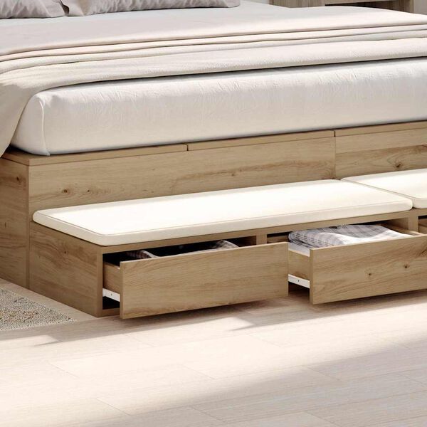 vidaXL Bettschubladen Artisan-Eiche 180 x 36,5 x 16,5 cm Holzwerkstoff