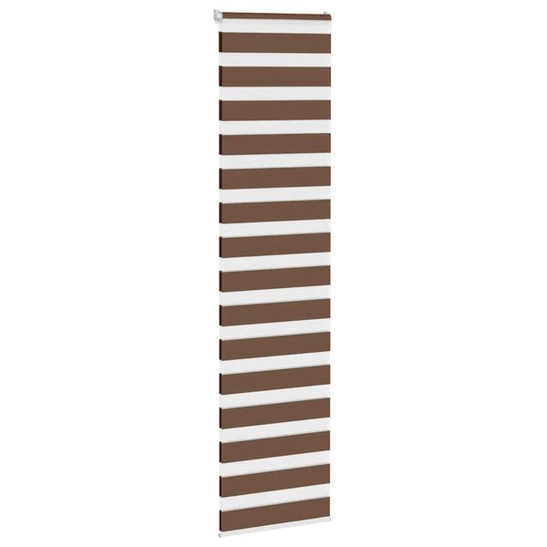 vidaXL Doppelrollo Braun 55x200 cm Stoffbreite 50,9 cm Polyester