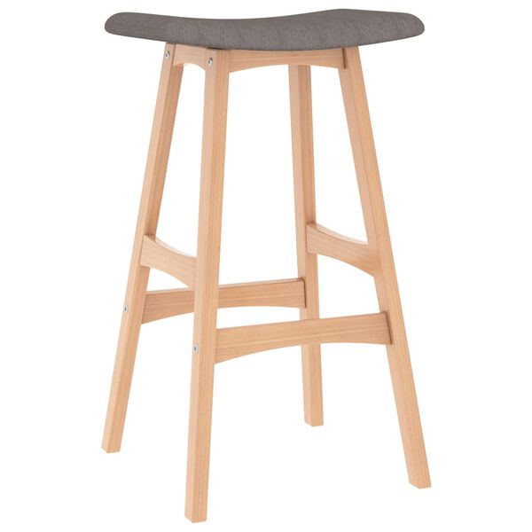 vidaXL Barhocker 2 Stk. Hellgrau Stoff