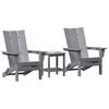 vidaXL Gartenstuhl 3 pcs Hellgrau 80,5 x 74,5 x 92 cm Polyethylen