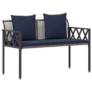 vidaXL B&auml;nke f&uuml;r Outdoor 2 -Seater 116 x 56 x 75 cm Poly-Rattan