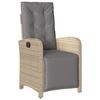 vidaXL Garten Essgruppe mit Kissen 5 pcs Beige Poly-Rattan