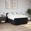 vidaXL Boxspringbett mit Matratze Schwarz 140x190 cm Stoff