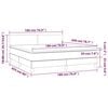 vidaXL Boxspringbett mit Matratze & LED Creme 180x200 cm Kunstleder