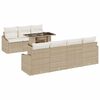 vidaXL Gartensofa-set mit Kissen 8 pcs Beige und Creme Poly-Rattan
