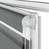 vidaXL Doppelrollo Dunkelgrau 95x230 cm Stoffbreite 90,9 cm Polyester