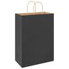 vidaXL Papiertragetaschen 50 Stk. mit Henkeln Schwarz 32x17x44 cm