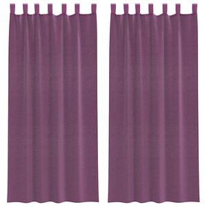 vidaXL Voile Vorh&auml;nge mit Schlaufen 2 Stk. Lila 140x245 cm