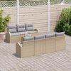 vidaXL Garten-Sofa-Set 8 pcs Beige und Hellgrau