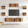 vidaXL 5-teiliges TV-Schrank-Set Wandmontage aus altem Holz