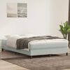 vidaXL Boxspringbett mit Matratze Hellgrau 140x210 cm Samt