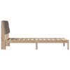 vidaXL Bettgestell mit gepolstertem Kopfteil Braun 90 x 200 cm