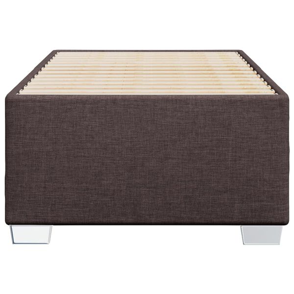vidaXL Bettgestell ohne Matratze Dunkelbraun 100x200 cm Stoff