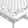 vidaXL 7-tlg. Garten-Essgruppe Wei&szlig; Aluminiumguss
