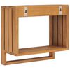 vidaXL Handtuchregal zur Wandmontage 35×20×35 cm Teak Massivholz