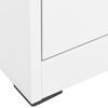 vidaXL Aktenschrank Wei&szlig; 90x46x134 cm Stahl
