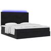 vidaXL Ottoman-Bett mit Matratzen & LEDs Schwarz 160x200 cm Samt