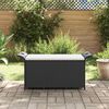 vidaXL Gartenbank mit Kissen Schwarz 116x46x57 cm Poly Rattan