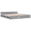 vidaXL Bettgestell mit Schubladen Grau Sonoma 200x200cm Holzwerkstoff