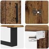 vidaXL Highboard Altholz 69,5 x 34 x 180 cm Holzwerkstoff