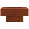 vidaXL Feuerstelle Braun 60 x 60 x 30 cm Wetterfeststahl