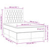 vidaXL Boxspringbett mit Matratze & LED Hellgrau 120x190 cm Samt