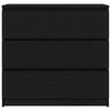 vidaXL Sideboard Schwarz Eichen-Optik 80x35x76 cm Holzwerkstoff
