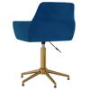 vidaXL Esszimmerst&uuml;hle 2 Stk. Drehbar Blau Samt