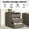 vidaXL Gartenschrank Grau 55x59x69 cm Poly Rattan