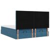 vidaXL Ottoman-Bett mit Matratzen & LED Dunkelblau 200x200 cm Samt