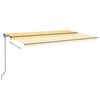 vidaXL Markise Manuell Einziehbar 500x300 cm Gelb und Wei&szlig;
