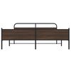 vidaXL Metallbett ohne Matratze Braun Eichen-Optik 200x200 cm