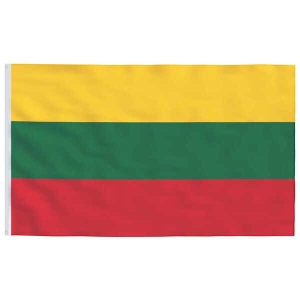 vidaXL Flagge Litauens mit Mast 5,55 m Aluminium