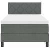 vidaXL Boxspringbett mit Matratze Dunkelgrau 90 x 200 cm Stoff