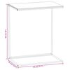 vidaXL Beistelltisch Wei&szlig; 55x35x66 cm Holzwerkstoff