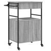 vidaXL K&uuml;chenwagen Grau Sonoma 56x43x89,5 cm Holzwerkstoff