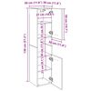 vidaXL Badezimmerschrank Braun Eichen-Optik 30x30x130 cm Holzwerkstoff