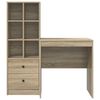 vidaXL Schreibtisch mit Schubladen 2 pcs Sonoma-Eiche