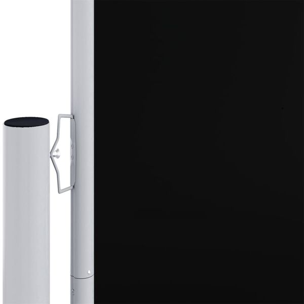 vidaXL Seitenmarkise Ausziehbar Schwarz 220x1000 cm