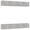 vidaXL TV-Schr&auml;nke 4 Stk. Betongrau 100x30x30 cm Holzwerkstoff