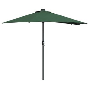 vidaXL Garten-Sonnenschirm Gr&uuml;n 294 x 150 x 223 cm Polyester und Stahl