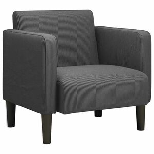 vidaXL Sessel mit Armlehnen Dunkelgrau 54 cm Cordstoff