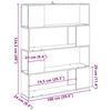 vidaXL B&uuml;cherregal/Raumteiler Artisan-Eiche 100x24x124,5 cm